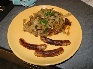 Rezept: KONFIRMANTENPISCHER mit Bärlauchbandnudeln und Mix-Pilzsauce Bild Nr. 2 KONFIRMANTENPISCHER mit Bärlauchbandnudeln und Mix-Pilzsauce - Rezept - Bild Nr. 2