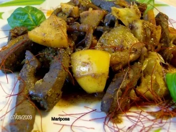 Rezept: Leberstreifen á l`Orange Leberstreifen á l`Orange - Rezept