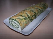 Spinatrolle mit Frischkäse - Rezept