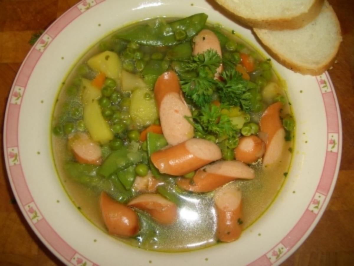 Erbsensuppe mit Würstel - Rezept mit Bild - kochbar.de