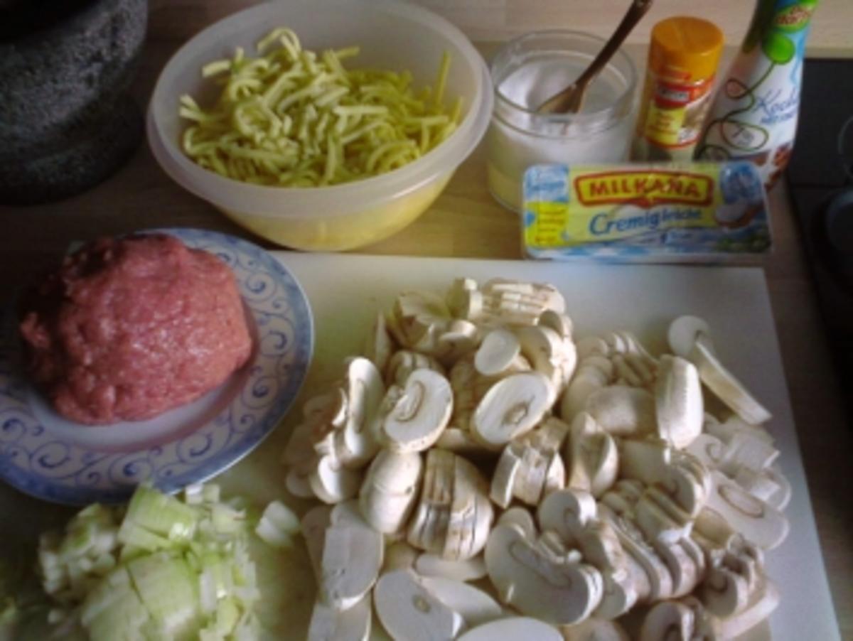 Spätzle mit Putengehacktes und Champignons in Käse- Sahne -Soße -
Rezept By Stoglic