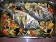Doraden an Ofengemüse mit Kartoffelsoufflée  (heute ist mal wieder Fischtag) - Rezept