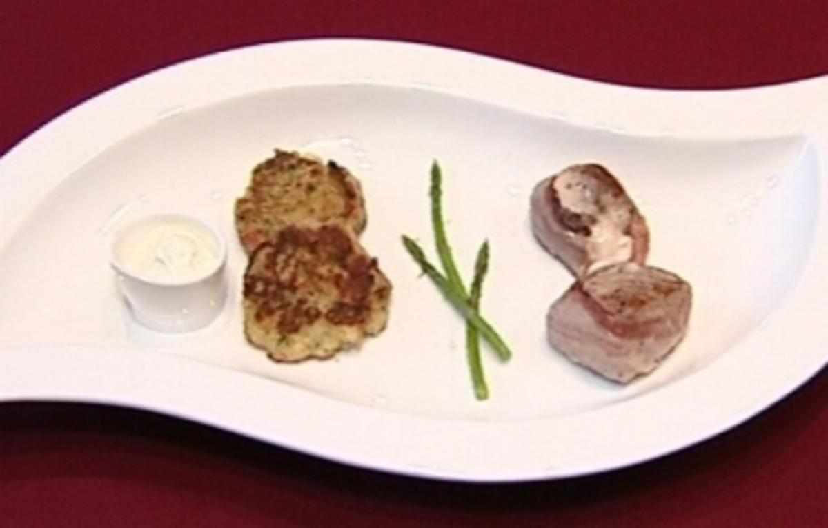 Gefangene Medaillons vom Schwein mit Gemüsetaler (Ira Meindl) - Rezept
Von Einsendungen Das perfekte Promi Dinner