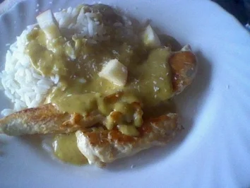 Hähnchenstreifen mit Reis und Currysoße - Rezept - Bild Nr. 7