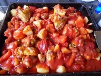 Rezept: Hähnchenflügel mit Beilage Bild Nr. 9 Hähnchenflügel mit Beilage - Rezept - Bild Nr. 9