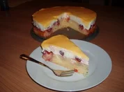 Kirsch-Schmand-Kuchen mit Eierlikörguss - Rezept