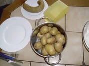 Pellkartoffeln ~ Quark ~ Leberwurst - Rezept