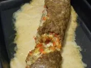 Rezept: Hackrolle mit Paprikafüllung Hackrolle mit Paprikafüllung - Rezept