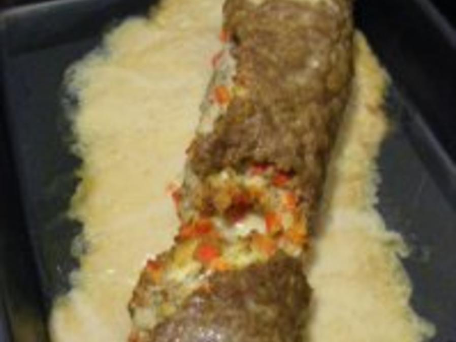 Hackrolle mit Paprikafüllung - 182 kcal/100g