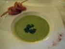 Zuckerschotensuppe mit Gambas und Zitronengras - Rezept