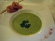 Zuckerschotensuppe mit Gambas und Zitronengras - Rezept