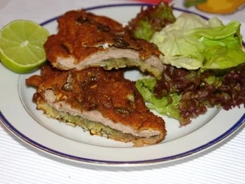 Kalbschnitzel im Kürbiskern Panade - Rezept