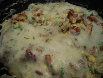 Pfifferlinge mit Lauchzwiebeln und Rührei - Rezept - Bild Nr. 6