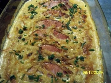 Rezept: Zwiebelkasseler in Honig-Senf-Sahne Bild Nr. 2 Zwiebelkasseler in Honig-Senf-Sahne - Rezept - Bild Nr. 2