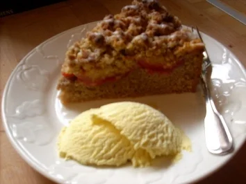 Rezept: Pflaumenkuchen m Mandelstreuseln Bild Nr. 3 Pflaumenkuchen m Mandelstreuseln - Rezept - Bild Nr. 3