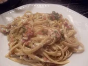 Mozzarella - Speck - Spagettiauflauf - Rezept