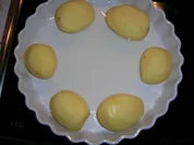 Hasselback-Kartoffeln (als Beilage zu meinem Chilikotelett mit Ratatouille-Mozzarella-Törtchen) - Rezept