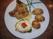 Ratatouille-Mozzarella-Törtchen (als Beilage zu meinem Chili-Kotelett mit Hasselback-Kartoffeln) - Rezept