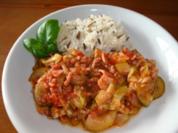 Zuccinigemüse mit Reis - Rezept