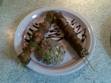 Spieße mit Gemüsereis - Rezept - Bild Nr. 2