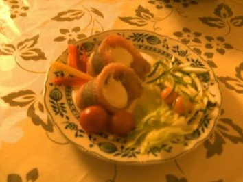 Rezept: Matjesröllchen in Sahnemeerrettich- Crem Bild Nr. 2 Matjesröllchen in Sahnemeerrettich- Crem - Rezept - Bild Nr. 2