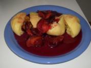 Pflaumenknödel mit Kompott - Rezept