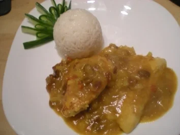 Rezept: EXOTISCHES- "Hot Chicken mit Kokosreis" EXOTISCHES- "Hot Chicken mit Kokosreis" - Rezept