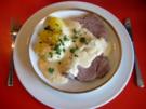 Tafelspitz mit Meerrettichsahnesosse, Salzkartoffeln - Rezept