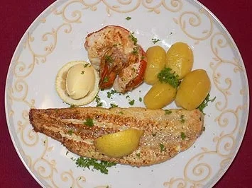 Rezept: Nordseezunge mit Salzkartoffeln Nordseezunge mit Salzkartoffeln - Rezept