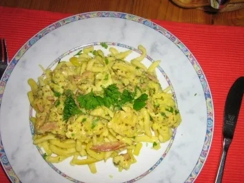 Rezept: Geschnetzeltes mit zweierlei Senf-Soße auf Spätzle Bild Nr. 9 Geschnetzeltes mit zweierlei Senf-Soße auf Spätzle - Rezept - Bild Nr. 9