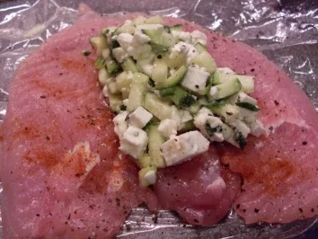 Rezept: Gefüllte Putenschnitzel Bild Nr. 3 Gefüllte Putenschnitzel - Rezept - Bild Nr. 3