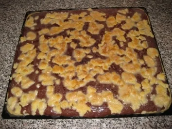 Schokopudding-Streuselkuchen mit Kokos - Rezept