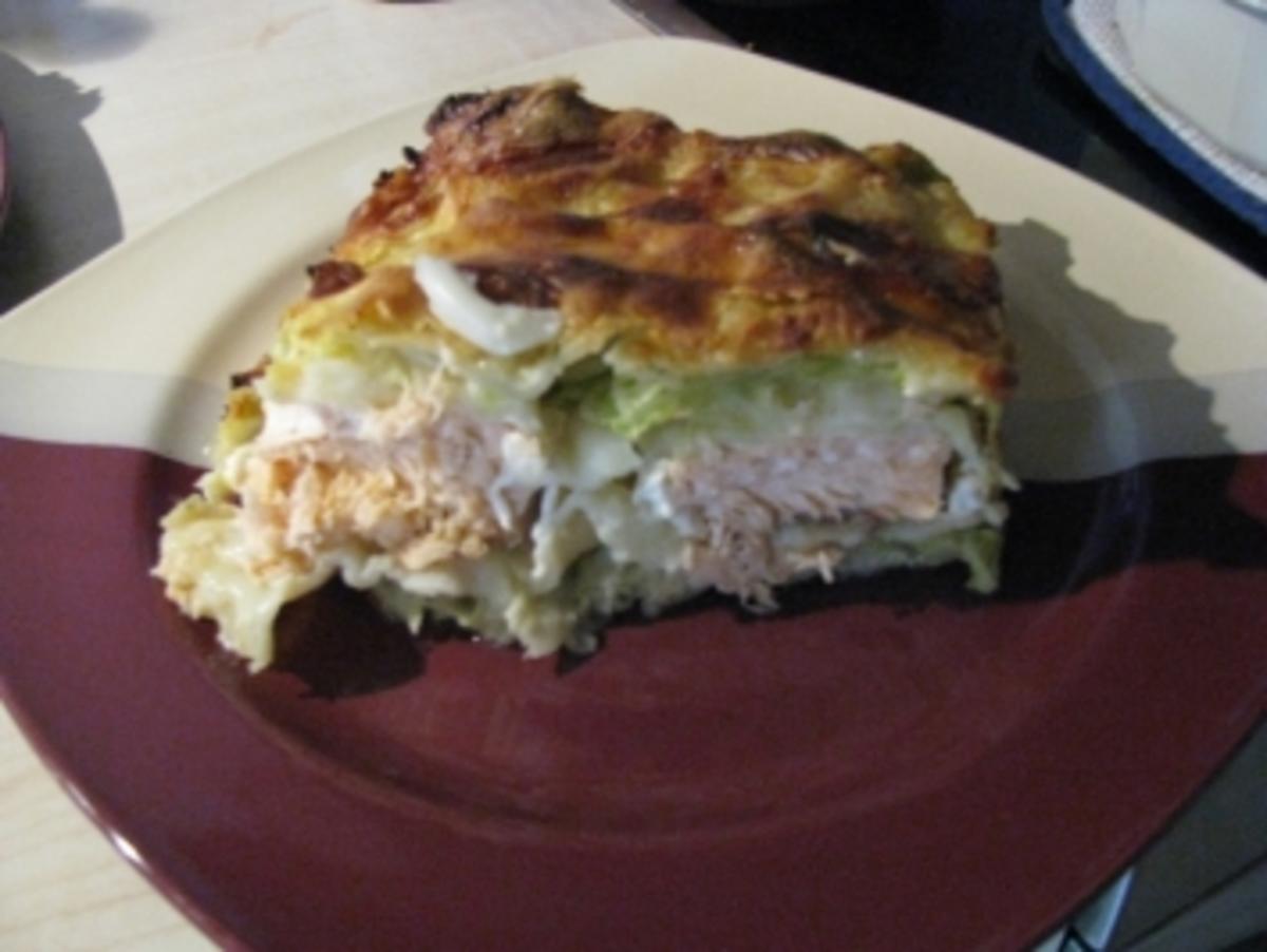 Wirsing-Lachs-Lasagne - Rezept von Schmubu