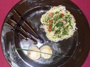 Parmesankörbchen mit Tabule und Jakobsmuscheln - Rezept