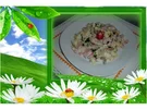 Salate  : Kartoffelsalat mit gekochten Schinken - Rezept