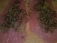 Rezept: Gefüllte Schweinsschnitzel "ala Herbert" mit grünen Bohnen und Kartoffelscheiben mit Frühlingszwiebeln Bild Nr. 3 Gefüllte Schweinsschnitzel "ala Herbert" mit grünen Bohnen und Kartoffelscheiben mit Frühlingszwiebeln - Rezept - Bild Nr. 3