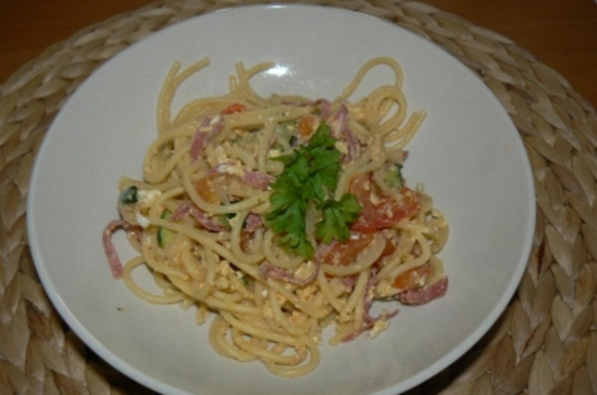 Spaghetti mit Ei mal anders - Rezept