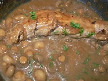 Schnelles Schweinefilet mit Champignon-Rotweinsauce - Rezept - Bild Nr. 5