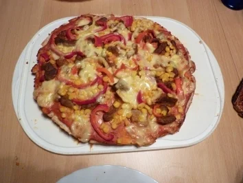 Fl/Schwein: Fladenpizza - Rezept