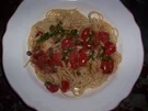 Rezept: Spaghetti mit Kirschtomaten und Kapern Spaghetti mit Kirschtomaten und Kapern - Rezept