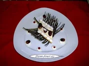 Halbe Weißwein-Roulade mit blauen Trauben - Rezept