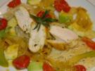 Perlhuhn Brust auf Tomaten & Avocado - Rezept