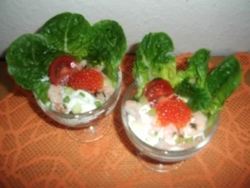 Shrimps-Cocktail in Meerrettichcreme - Rezept
