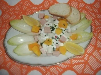 Chicorée mit Putenbrust - Rezept