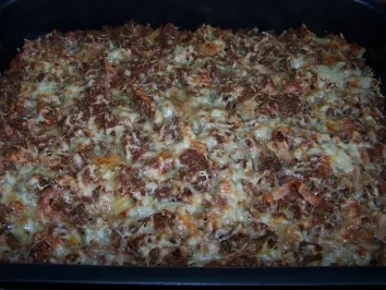 Maccheroni-Auflauf mit Hackfleischsauce - Rezept