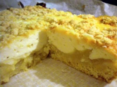 Rezept: Kuchen: Streusel-Topfen-Apfelmus (geht schnell) Kuchen: Streusel-Topfen-Apfelmus (geht schnell) - Rezept