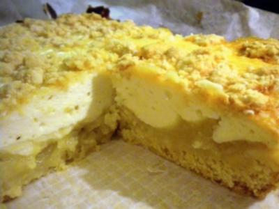 Kuchen: Streusel-Topfen-Apfelmus (geht schnell) - Rezept