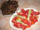 Lamm Leber mit Serbischem Salat - Rezept