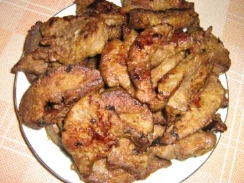 Rezept: Lamm Leber mit Serbischem Salat Bild Nr. 2 Lamm Leber mit Serbischem Salat - Rezept - Bild Nr. 2