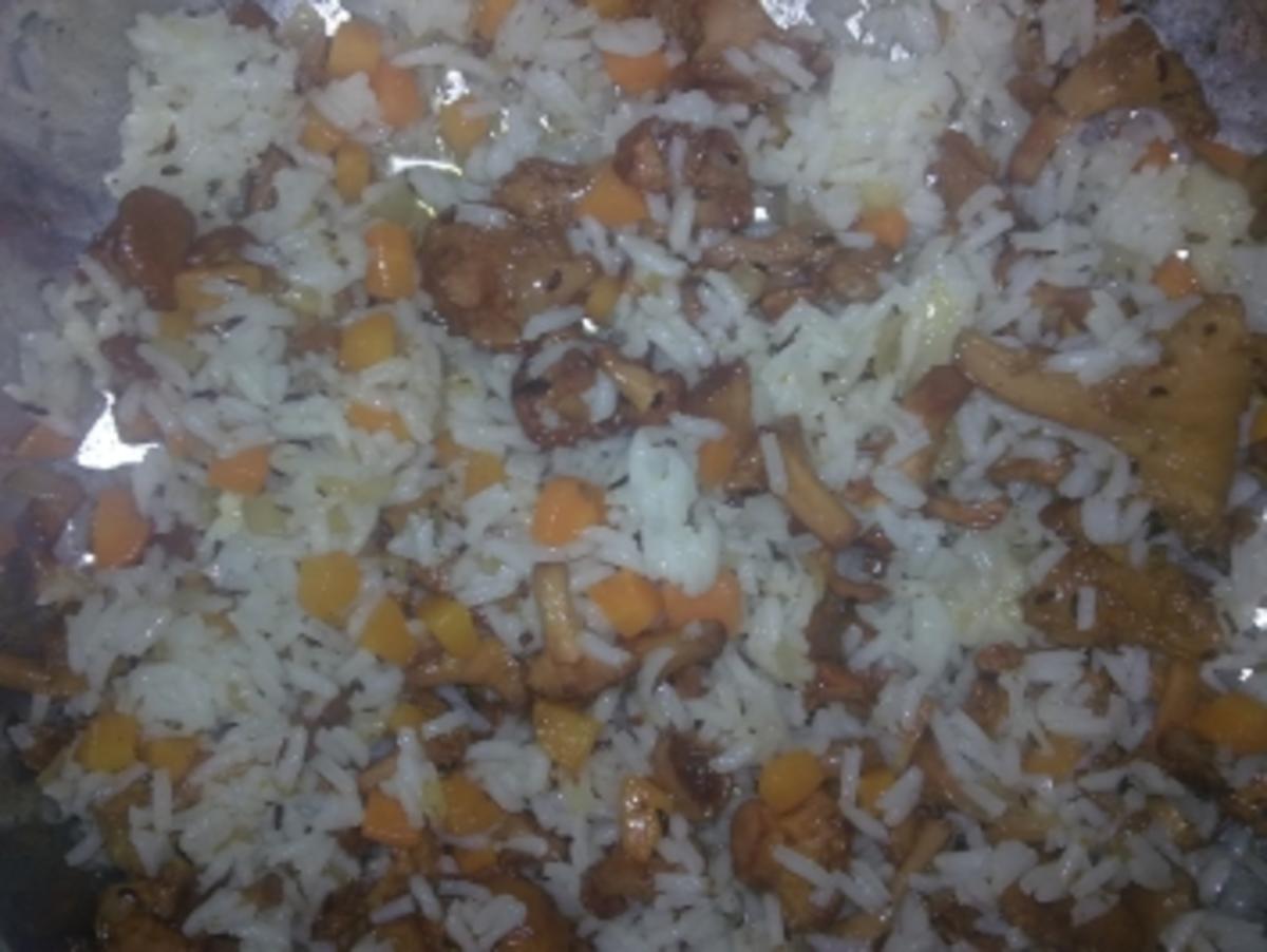 Pfifferlinge mit Reis und Karotten - Rezept - Bild Nr. 2